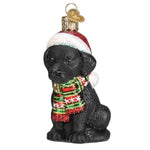 Old World Christmas Holiday Black Labrador Puppy Ornament - hand-blown glass Christmas tree ornament (view 5)