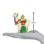 Old World Christmas Festive Alpaca Ornament - hand-blown glass Christmas tree ornament (view 6)