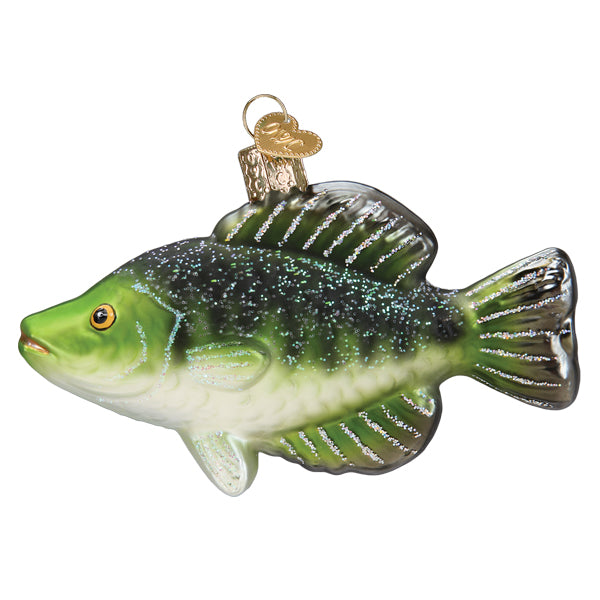 Old World Christmas Crappie Ornament - hand-blown glass Christmas tree ornament (view 3)