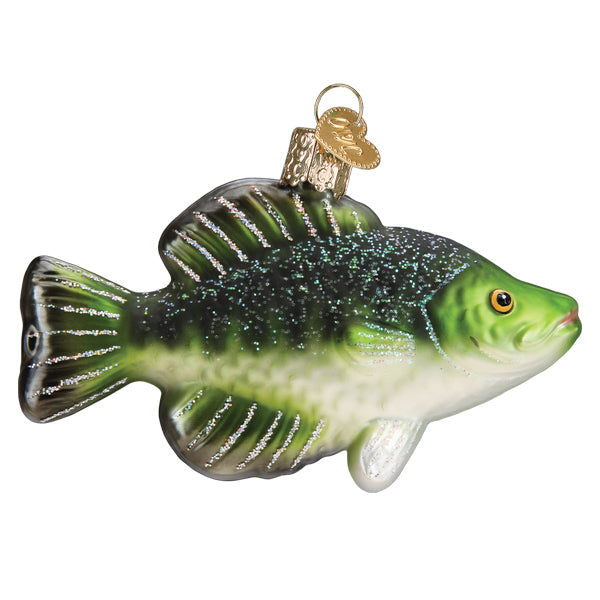 Old World Christmas Crappie Ornament - hand-blown glass Christmas tree ornament (view 4)