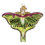 Old World Christmas Luna Moth Ornament - hand-blown glass Christmas tree ornament (view 4)