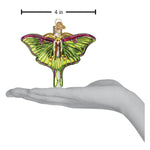 Old World Christmas Luna Moth Ornament - hand-blown glass Christmas tree ornament (view 6)
