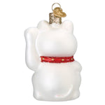 Old World Christmas Lucky Cat Ornament - hand-blown glass Christmas tree ornament (view 4)