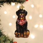 Old World Christmas Rottweiler Ornament - hand-blown glass Christmas tree ornament