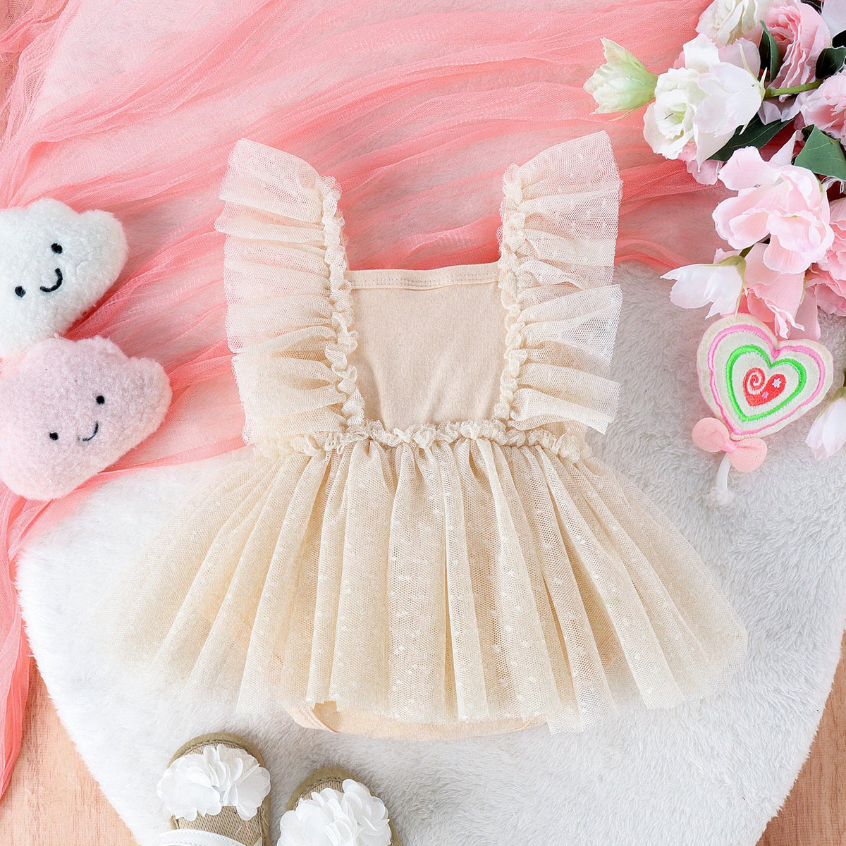 Jumpsuit Baby Net Skirt Princess Poris Dress Baby Skirt Baby Body Pants Jumpsuit - Cindi Book
