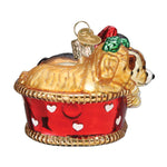 Old World Christmas Puppies In A Basket Ornament - hand-blown glass Christmas tree ornament (view 5)