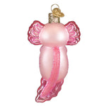 Old World Christmas Axolotl With Candy Cane Ornament - hand-blown glass Christmas tree ornament (view 3)