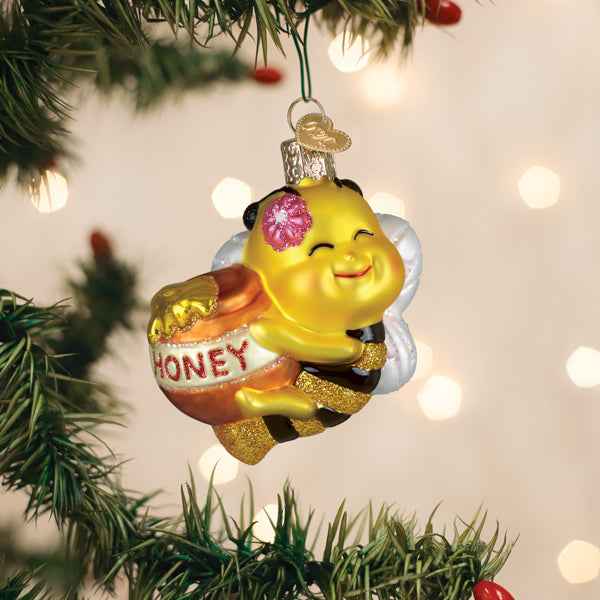 Old World Christmas Bee Sweet Ornament - hand-blown glass Christmas tree ornament