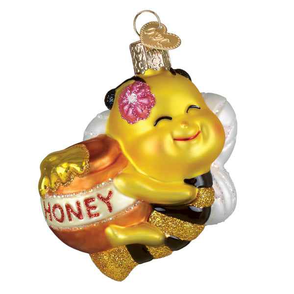 Old World Christmas Bee Sweet Ornament - hand-blown glass Christmas tree ornament (view 2)