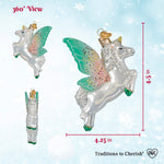 Old World Christmas Radiant Pegasus Ornament - hand-blown glass Christmas tree ornament (view 6)