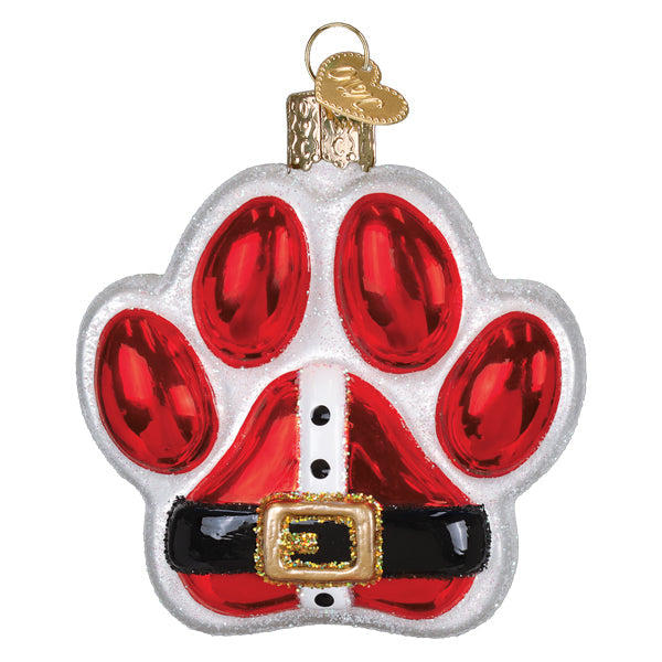 Old World Christmas Santa Paws Ornament - hand-blown glass Christmas tree ornament (view 2)