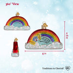 Old World Christmas Pawprints On My Heart Ornament - hand-blown glass Christmas tree ornament (view 6)