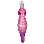 Old World Christmas Shimmering Seahorse Ornament - hand-blown glass Christmas tree ornament (view 4)