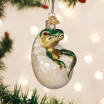 Old World Christmas Baby Dino In Egg Ornament - hand-blown glass Christmas tree ornament