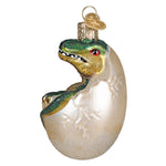 Old World Christmas Baby Dino In Egg Ornament - hand-blown glass Christmas tree ornament (view 4)