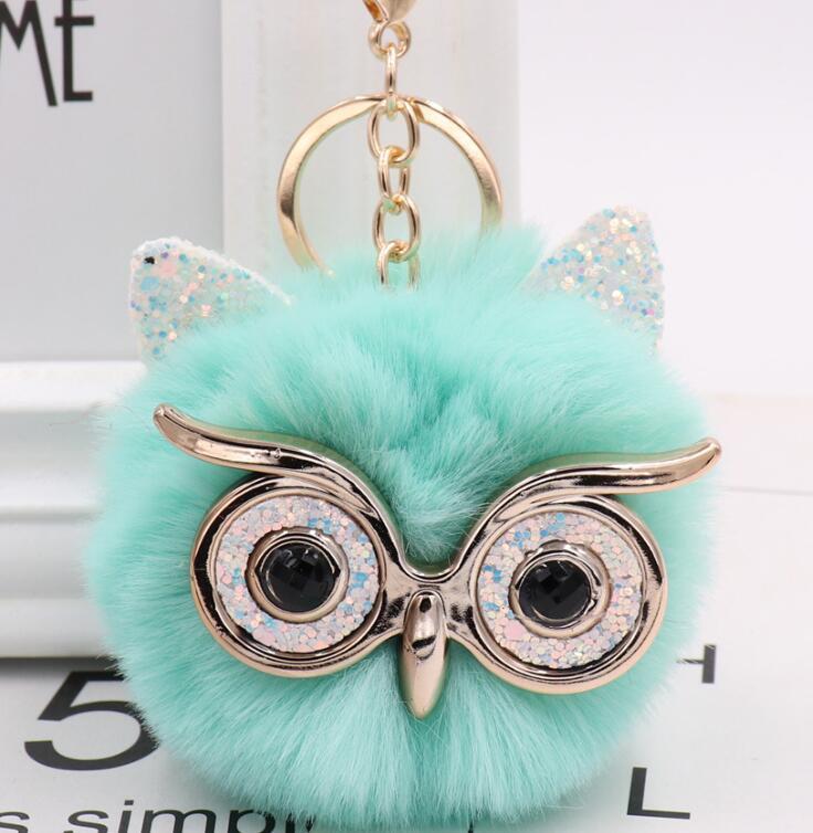 Lovely Owl Plush Doll Kids Favors Fur Ball Key Chain - Cindi Book