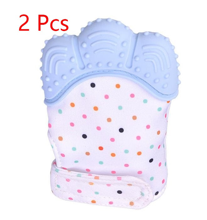 Baby teether baby anti-bite silicone molar gloves children's sound toys - Cindi Book