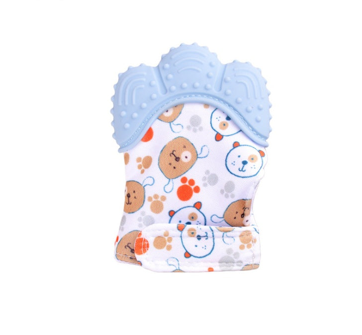 Baby teether baby anti-bite silicone molar gloves children's sound toys - Cindi Book