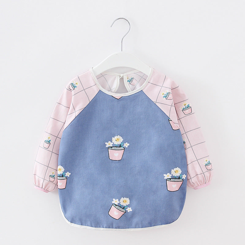 Baby Dinner Coverall Bib Spring And Autumn Long Sleeve Apron - Cindi Book