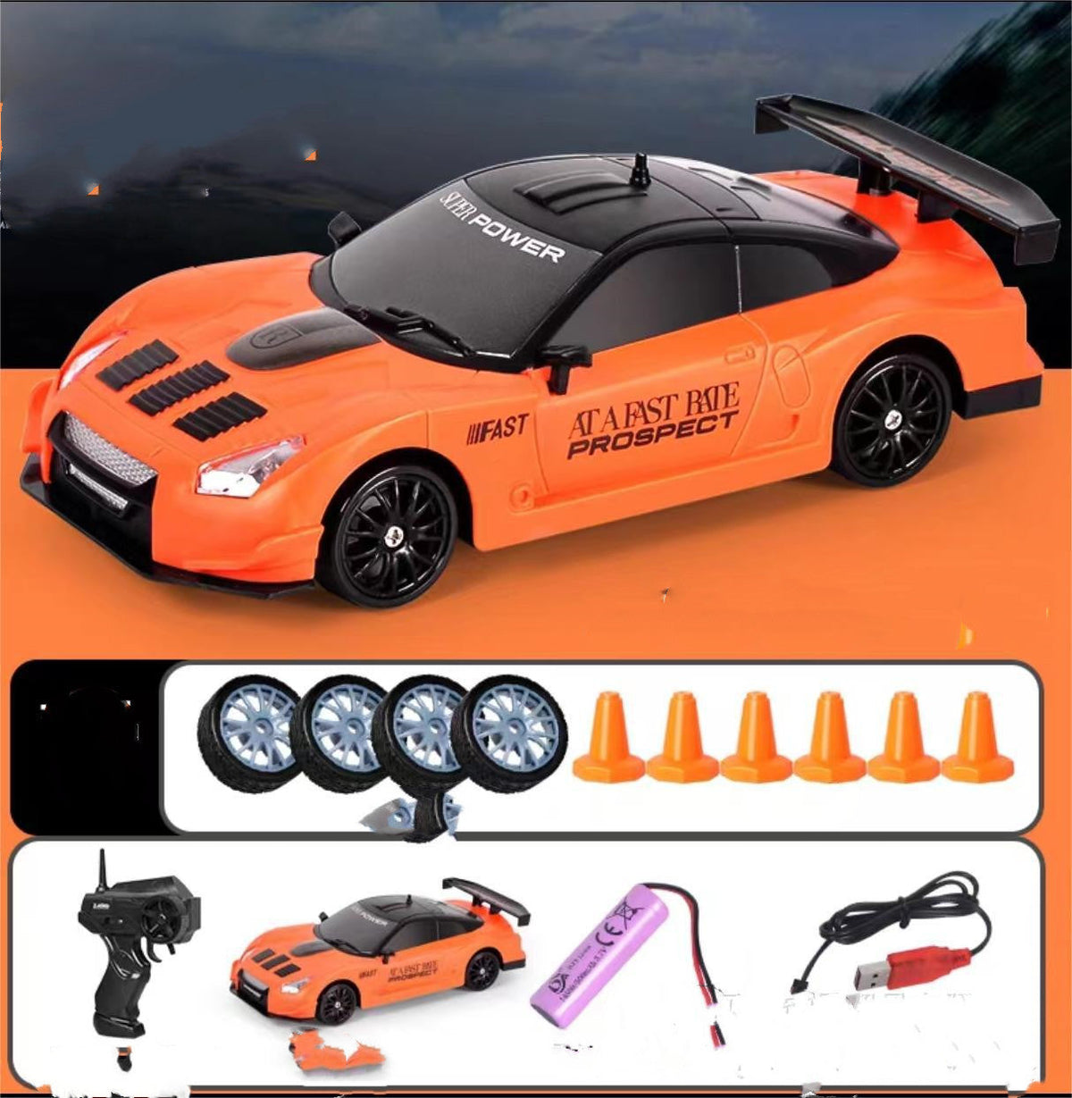2.4G Drift Rc Car 4WD RC Drift Car Toy Remote Control GTR Model AE86 Vehicle Car RC Racing Car Toy For Children Christmas Gifts - Cindi Book