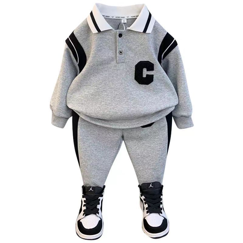 Boys' And Kids' Autumn Sports Two-piece Set - Cindi Book
