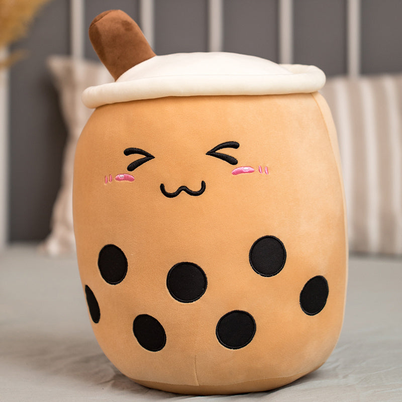 Unique Soft Teddy Plush Boba Milk Tea Plushie Toy Stuffed Fruit Shape Taste Milk Tea Hug Pillow Balls Boba Tea Cup Cushion Kids - Cindi Book