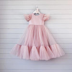 Girls' Birthday Princess Dress With Fluffy Yarn - Cindi Book