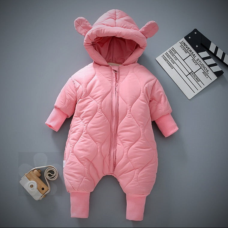 Thicken Solid Color Baby Onesies For Autumn And Winter - Cindi Book