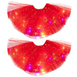 Magical & Luminous  LED Princess Halloween Tutu Skirt Sequins Shiny Skirt - Cindi Book
