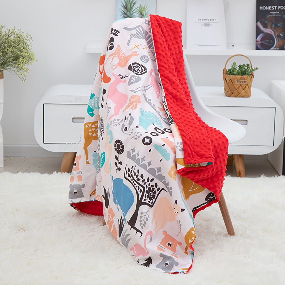 Cotton cartoon baby blanket, baby comfort peas blanket - Cindi Book