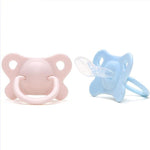 Pacifier Sleeping Baby Pacifier Newborn Silicone Pacifier Super Soft Flat Head - Cindi Book