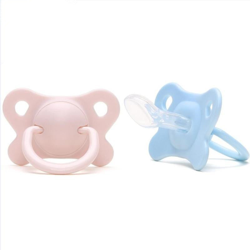 Pacifier Sleeping Baby Pacifier Newborn Silicone Pacifier Super Soft Flat Head - Cindi Book
