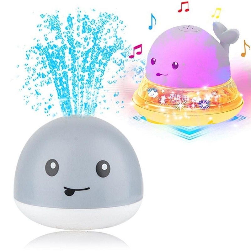 New Baby Bathroom Bath Electric Induction Whale Spray Small Toy - Cindi Book