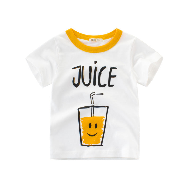 Children's clothing summer new boy short-sleeved t-shirt summer baby bottoming shirt children half sleeve ins - Cindi Book