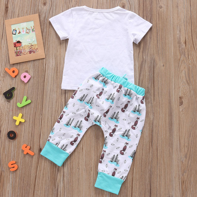 Newborn Baby Clothes Set T-shirt Tops Pants Little Boys and Girls Outfits - Cindi Book