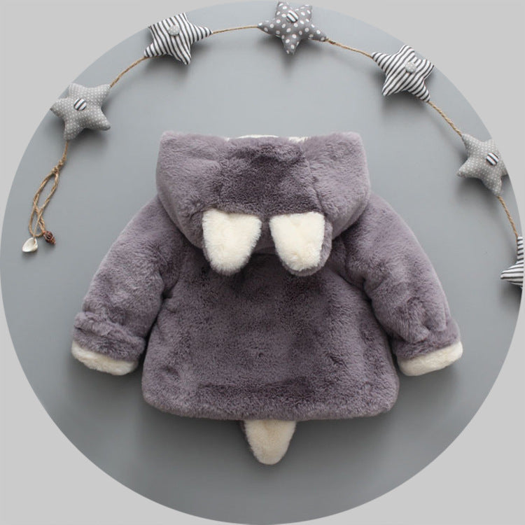 Winter popular girl's plush plush coat baby - Cindi Book