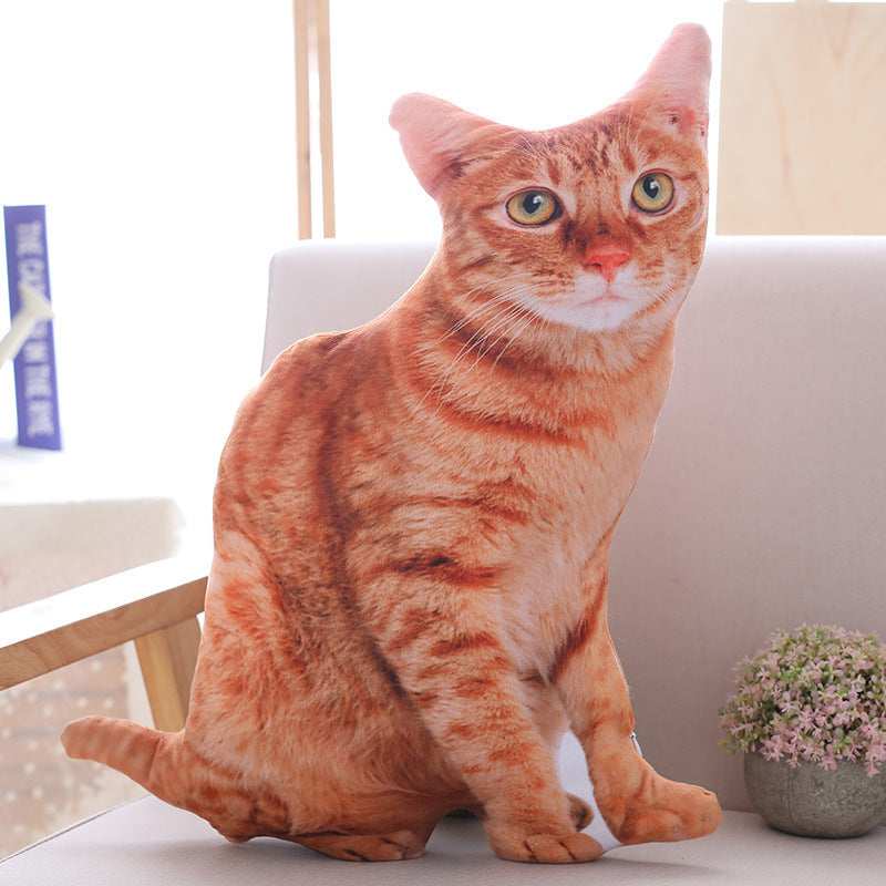 Simulation cat pillow cute cat doll plush toy stereo pet doll - Cindi Book