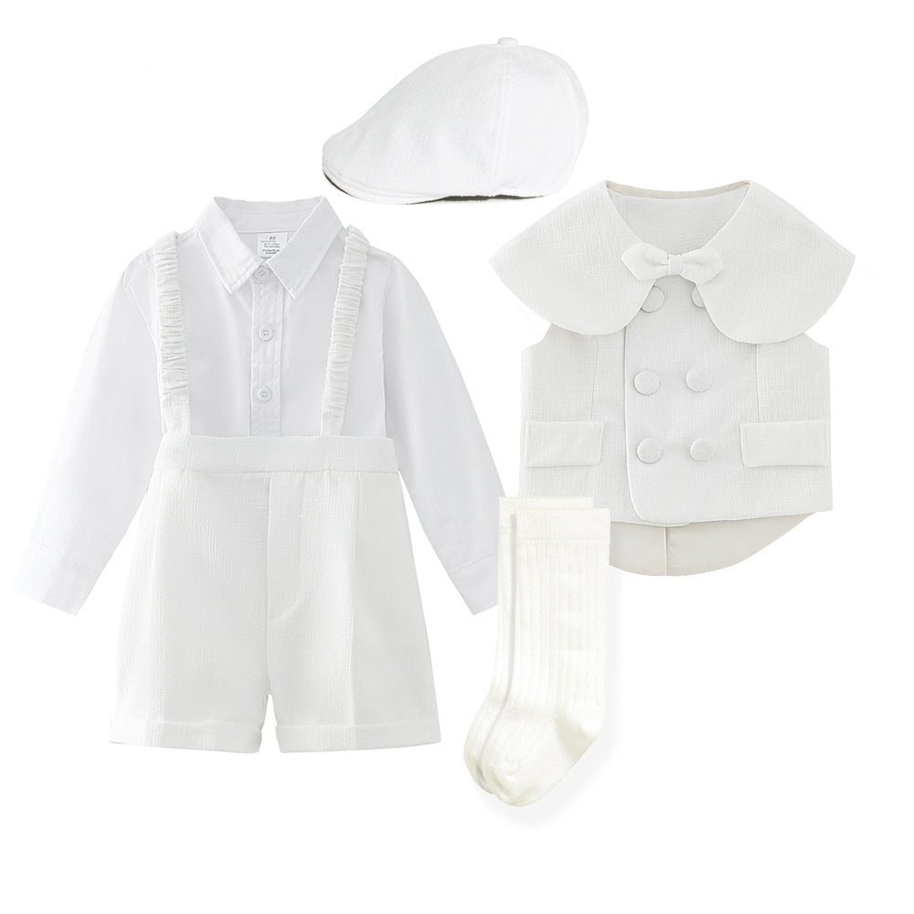 Casual White Children Vest Suit - Cindi Book