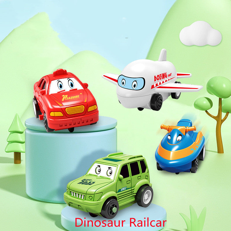 Children Puzzle Electric Railroad Speeder DIY Assembly Electric Car Automatic Rail City Scene Construction Education Toy Gift - Cindi Book