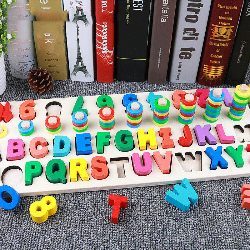 Children 3D Alphabet Number Puzzle Baby Colorful Geometric Digital Letter Educational Toy - Cindi Book