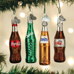 Old World Christmas Coca-Cola® Mini Beverage Ornament Set - hand-blown glass Christmas tree ornament