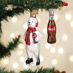 Old World Christmas Coca-Cola® Polar Bear Ornament Set - hand-blown glass Christmas tree ornament