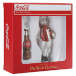 Old World Christmas Coca-Cola® Polar Bear Ornament Set - hand-blown glass Christmas tree ornament (view 3)