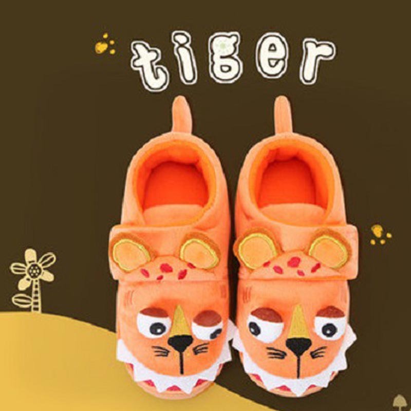 Cute Children's Home Plus Velvet Non-slip Bag Heel Slippers - Cindi Book