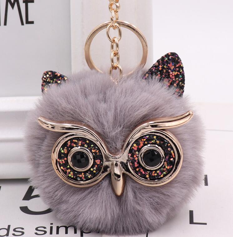Lovely Owl Plush Doll Kids Favors Fur Ball Key Chain - Cindi Book