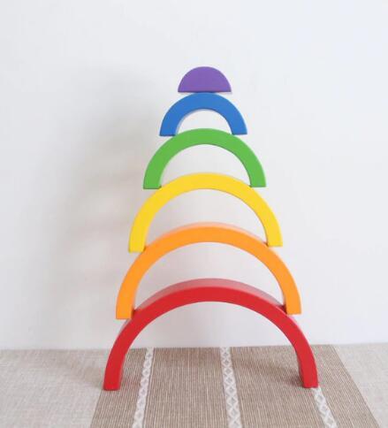 Jigsaw Puzzle Large 12-piece Arch Bridge Rainbow Building Blocks Early Childhood Education Toys - Cindi Book
