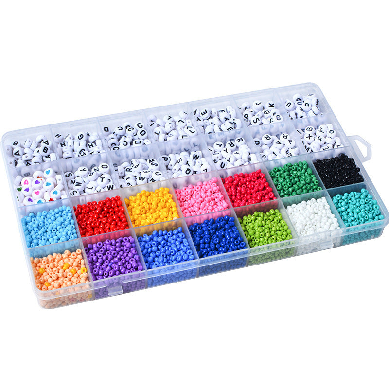 28 Grids 3mm Glass Rice Beads DIY Beaded Bracelet Material - Cindi Book