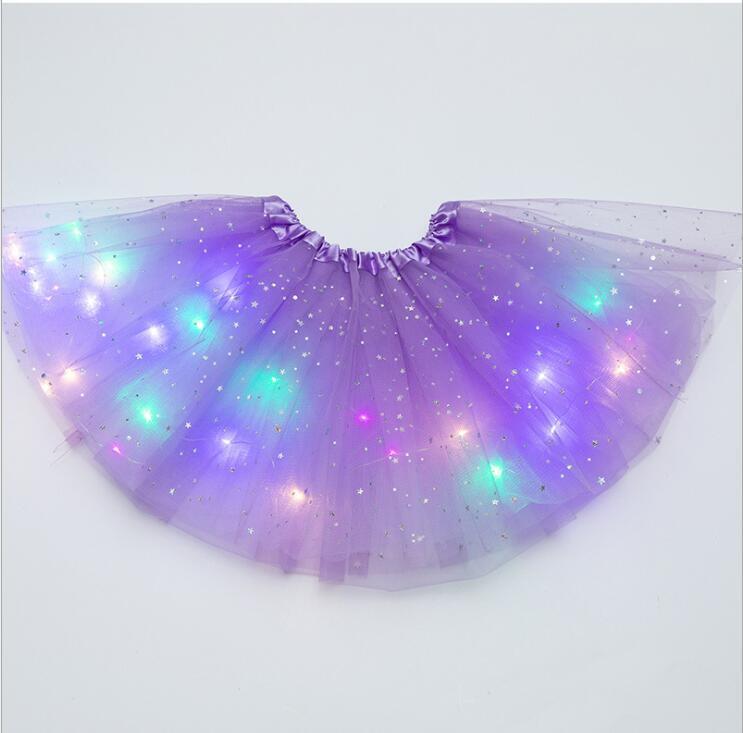 Magical & Luminous  LED Princess Halloween Tutu Skirt Sequins Shiny Skirt - Cindi Book