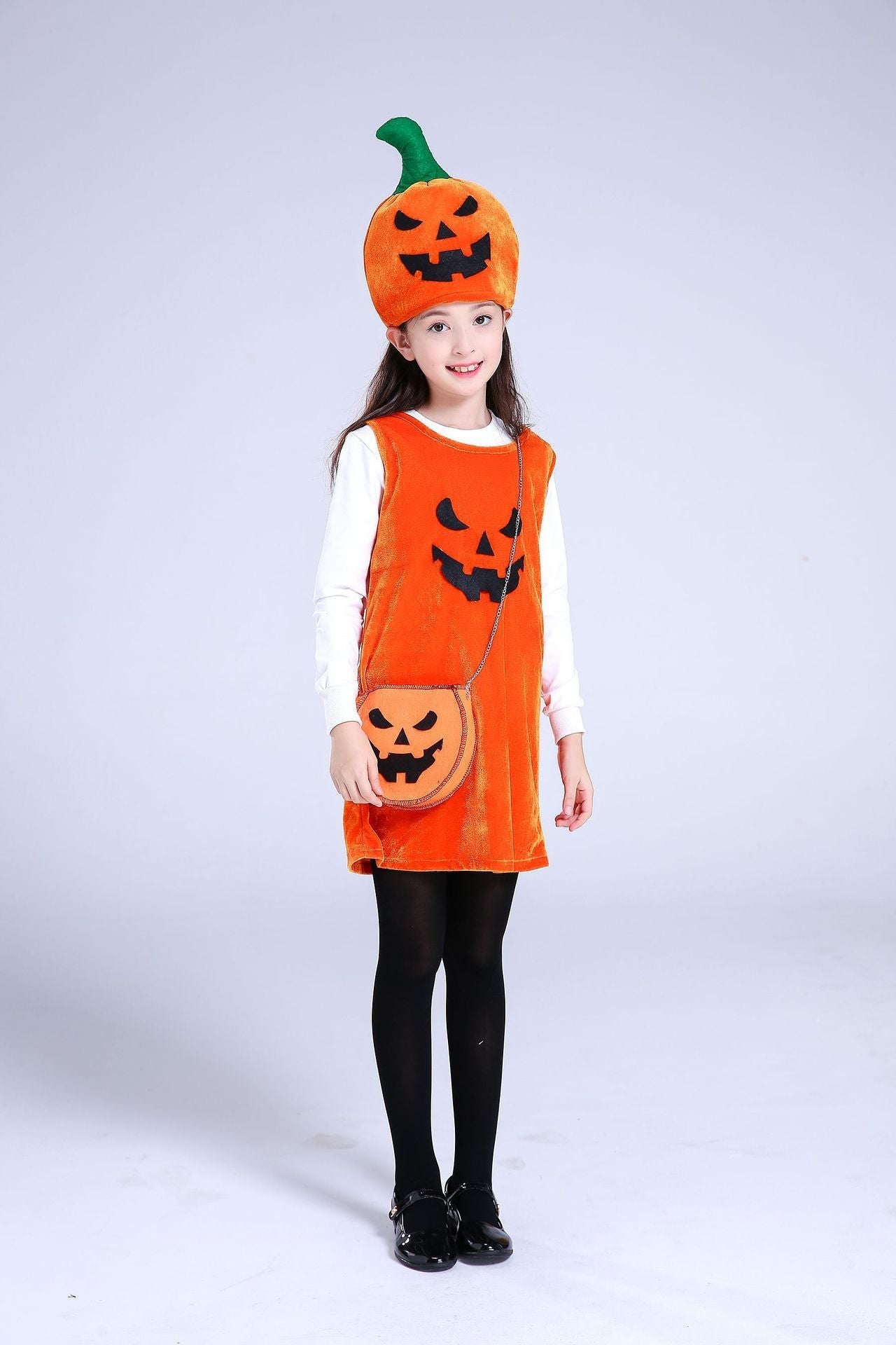 Children's Halloween costume girls pumpkin costume - Cindi Book