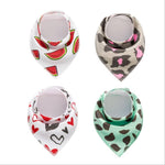 4pcs Lot Bibs Burp Cloth Print Arrow Wave Triangle Baby Bibs Cotton Bandana Accessories - Cindi Book